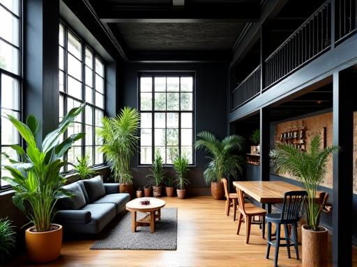 Aménagement d'un loft au style industriel chic